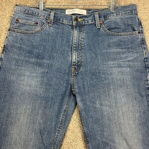 Signature Levi Strauss & Co. S67 Athletic Fit Jeans Men's 38x32 Blue Denim Stain